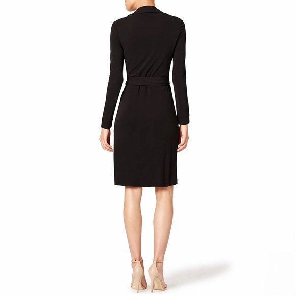 DVF Diane von Furstenberg New Jeanne Two Classic Black Belted Wrap Dress 2 - Picture 3 of 10